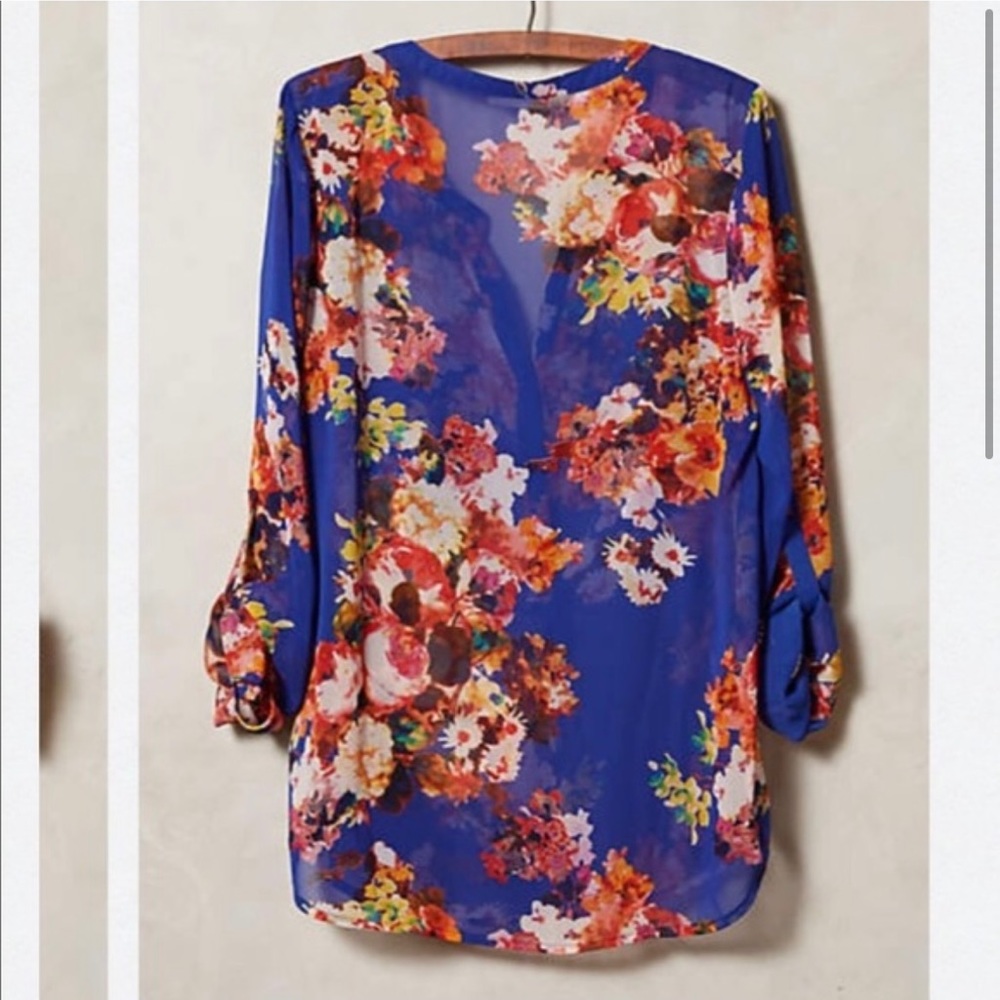 Anthropologie Floral Blouse by Meadow Rue